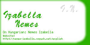izabella nemes business card